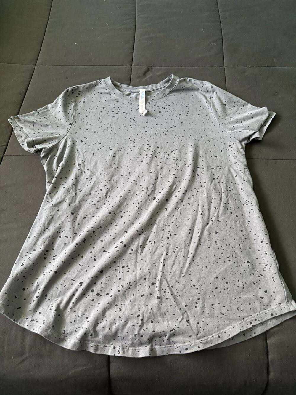 Lululemon Love Tee Gray Black Speckle Print Short Sleeve Shirt